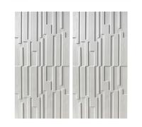 MRVAKDYDI Pannelli murali Decorativi 3D, 3D PU Wall Panels Waterproof Wood Grain Texture DIY for TV & Bathroom Multicolor 2-10pcs(White,2PCs)