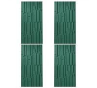 MRVAKDYDI Pannelli murali Decorativi 3D, 3D PU Wall Panels Waterproof Wood Grain Texture DIY for TV & Bathroom Multicolor 2-10pcs(Green,4PCS)