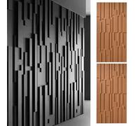 MRVAKDYDI Pannelli murali Decorativi 3D, 3D Wall Panels 2 Pack Multicolor Waterproof PU Cuttable Wood Grain Living Room Stairs(Brown)