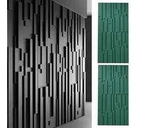 MRVAKDYDI Pannelli murali Decorativi 3D, 3D Wall Panels 2 Pack Multicolor Waterproof PU Cuttable Wood Grain Living Room Stairs(Green)