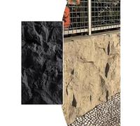 MRVAKDYDI Pannelli murali Decorativi 3D, 3D Wall Panels, Multicolor, 60x120cm, 6cm, PU Cement Texture, for Interior Exterior Decor(Black B,6 PCS)