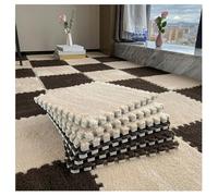 MRVAKDYDI Piastrelle per Pavimenti ad Incastro, Confezione da 80 Piastrelle in Schiuma ad Incastro Multicolore da 0,23/0,39 Pollici(Apricot+Coffee,0.39 inch)