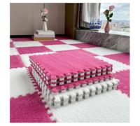 MRVAKDYDI Piastrelle per Pavimenti ad Incastro, Confezione da 80 Piastrelle in Schiuma ad Incastro Multicolore da 0,23/0,39 Pollici(Rose Red+White,0.23 inch)