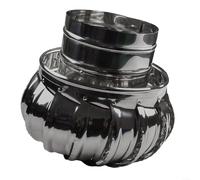 MRVAKDYDI Presa d'Aria in Acciaio Inossidabile, Cappuccio Girevole for Camino in Acciaio Inossidabile for Canna fumaria, Ventilazione a Sfera di Vento Non motorizzata, Diverse Dimensioni(Ø150 MM)