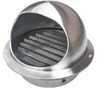 MRVAKDYDI Presa d'Aria in Acciaio Inossidabile, Copertura for sfiato dell'asciugatrice in Acciaio Inossidabile, Montaggio a Parete, Argento, Diverse Dimensioni(60mm/2.4in)