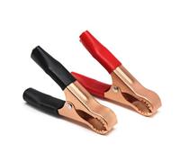 MRVAKDYDI Presa d'Aria in Acciaio Inossidabile, Morsetti a Coccodrillo 50A 80mm Confezione da 2 Multicolore(1pc Red 1pc Black)