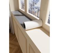 MRVAKDYDI Protezione in Pelle per davanzale, Copertura for davanzale in Schiuma da 3,5 mm Multicolore, Dimensioni Multiple(Grey,290x15cm/114.2x5.9in)