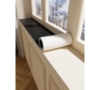 MRVAKDYDI Protezione in Pelle per davanzale, Copertura for davanzale in Schiuma da 3,5 mm Multicolore, Dimensioni Multiple(Black,200x20cm/78.7x7.9in)