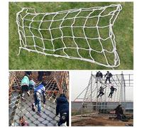 MRVAKDYDI Reti in Corda di Iuta e Canapa, Rete da Arrampicata con Corda da 10 mm e griglia da 20 cm for percorsi a Ostacoli for parchi Giochi, 27,9 x (27,9-32,8) Piedi(27.9 * 32.8ft)