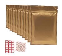 MRVAKDYDI Sacchetti da imballaggio in Alluminio, Mylar Bags for Food Storage Resealable Heat Sealable Aluminum Foil Multicolor Multiple Sizes Pack of 100(Gold,8 * 12CM)