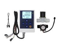 MRVAKDYDI Sensore di Flusso dell'Acqua, Regolatore di Flusso del Liquido con Display LCD, sensore di Flusso da 1/2 Pollice, elettrovalvola da 1/2 Pollice