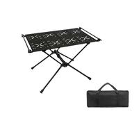 MRVAKDYDI Tavoli Pieghevoli da Campeggio e da Picnic, Tavolo Pieghevole Portatile in Alluminio Nero/Verde 59x39x38 cm(D,:59 * 39 * 38Cm)