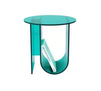 MRVAKDYDI Tavolino in acrilico trasparente , Tavolino da salotto, tavolino da letto semplice e piccolo, tavolino rotondo for balcone for il tempo libero(B)