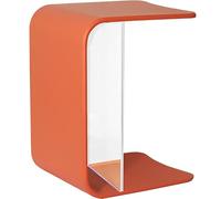 MRVAKDYDI Tavolino in acrilico trasparente , Tavolino laterale for divano Tavolino laterale a forma di U, a forma di C, Tavolini laterali for divano Design moderno(Orange White)