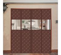 MRVAKDYDI Tende a Righe per Cucina, Insulated Magnetic Door Curtain for Outdoor Use Multicolor Multiple Sizes(Brown,75x200cm)