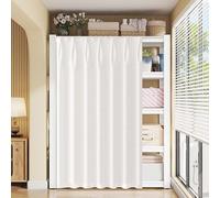 MRVAKDYDI Tende a Righe per Cucina, Multicolor Sliding Closet Curtain Multiple Sizes Self-Adhesive Track for Kitchen Wardrobe(B,W 80 cm x H 180 cm)