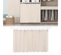 MRVAKDYDI Tende a Righe per Cucina, Under Sink Kitchen Closet Waterproof Blackout Cabinet Curtain Multicolor 23.6x35.4 Inches(Beige)