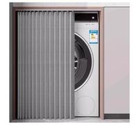 MRVAKDYDI Tende a Righe per Cucina, Wardrobe Curtain Multicolor Multiple Sizes with Adhesive Rail No Drilling(Grey,W 47.2" x L 35.4" (1 Panels))