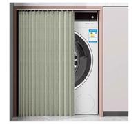 MRVAKDYDI Tende a Righe per Cucina, Wardrobe Curtain Multicolor Multiple Sizes with Adhesive Rail No Drilling(Green,W 35.4" x L 51.2" (1 Panels))