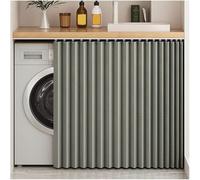 MRVAKDYDI Tende a Righe per Cucina, Waterproof Blackout Self-Adhesive Closet Curtain Multicolor Multiple Sizes(Grey,W60cm/H70cm)