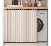 MRVAKDYDI Tende a Righe per Cucina, Waterproof Blackout Self-Adhesive Closet Curtain Multicolor Multiple Sizes(White,W70cm/H120cm)