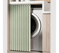 MRVAKDYDI Tende a Righe per Cucina, Waterproof Blackout Self-Adhesive Closet Curtain Multicolor Multiple Sizes(Green,W60cm/H50cm)