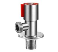 MRVAKDYDI valvola angolare in Ottone, Valvole angolari di Ingresso Acqua Calda e Fredda in Acciaio Inossidabile for Rubinetto del lavandino del WC, scaldabagno, Multicolore(Red)