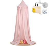 MRWiZMS Baldacchino per Letto | Baldacchino per Lettino | Idea Regalo per Piccole Principesse | Accessori per Spazio Relax, Progetti di Cameretta, Rifugio per Avventure, Una Tana (Rosa)