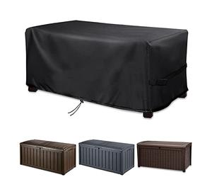 MRWiZMS Panca Contenitore Copertura, Baule da Esterno Impermeabile Copertura, per Scatole Esterno e Scatole di Immagazzinaggio, Panno Oxford Resistente 420d Impermeabile (132x73x63cm)