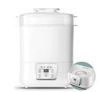 MRWJ Sterilizzatore per biberon e asciugatrice Sterilizzatore per biberon Elettrico Grande capacità con spegnimento Automatico, Display LCD Digitale per sterilizzazione, Asciugatura, Riscaldamento