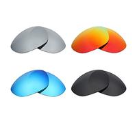 MRY 4 Paia Lenti polarizzate di Ricambio per Oakley x Metal XX Sunglasses-Stealth Nero/Rosso Fuoco/Ice Blue/Silver Titanium