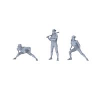 MRY-SFW 1/64 Moderna Baseball Giocatori Campo Gruppo di 3