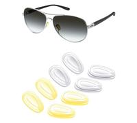 Mryok 4 paia di naselli di ricambio per occhiali da sole Smith Lowdown in metallo, trasparente e giallo chiaro