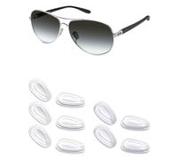 Mryok 5 paia di naselli di ricambio per occhiali da sole Smith Lowdown in metallo - trasparente e grigio chiaro