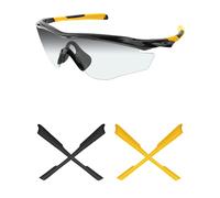 Mryok Cuscinetti auricolari di ricambio per occhiali da sole Oakley M2 Frame / M2 Frame XL, Giallo e nero., Taglia unica
