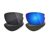 Mryok - Lenti di Ricambio polarizzate per Occhiali da Sole Oakley Carbon Shift, 2 Paia, Stealth Black & Ice Blue, Taglia Unica
