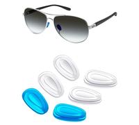 Mryok Naselli compatibili per occhiali da sole Oakley Gauge 3.1/6/8 M/8 L - Opzioni, 2 paia trasparente e blu scuro, Taglia unica