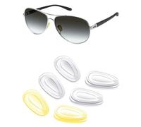 Mryok Naselli compatibili per occhiali da sole Oakley Gauge 3.1/6/8 M/8 L - Opzioni, 2 paia trasparente e giallo chiaro, Taglia unica