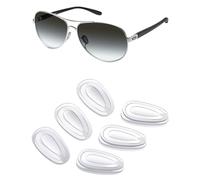 Mryok Naselli compatibili per occhiali da sole Oakley Gauge 3.1/6/8 M/8 L - Opzioni, 2 paia trasparente e grigio chiaro, Taglia unica