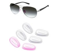 Mryok Naselli compatibili per occhiali da sole Oakley Gauge 3.1/6/8 M/8 L - Opzioni, 2 paia trasparente e viola chiaro, Taglia unica