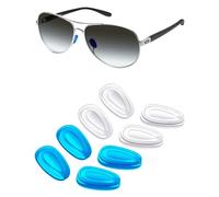 Mryok Naselli compatibili per occhiali da sole Oakley Gauge 3.1/6/8 M/8 L - Opzioni, 2 paia trasparenti e 2 paia blu scuro, Taglia unica