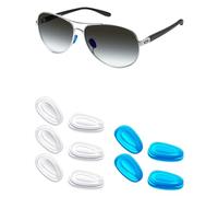Mryok Naselli compatibili per occhiali da sole Oakley Gauge 3.1/6/8 M/8 L - Opzioni, 3 paia trasparenti e 2 paia blu scuro, Taglia unica