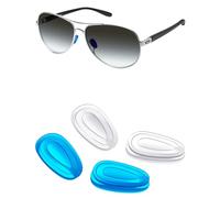 Mryok Naselli compatibili per occhiali da sole Oakley Gauge 3.1/6/8 M/8 L - Opzioni, Trasparente e blu scuro, Taglia unica