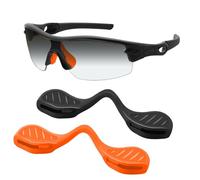 Mryok Naselli di ricambio per occhiali da sole Oakley Sphaera Slash OO9499, 36 mm, opzioni, Arancione e nero., Low Bridge Fit