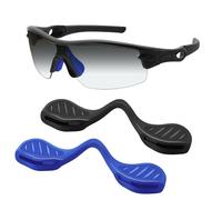 Mryok Naselli di ricambio per occhiali da sole Oakley Sphaera Slash OO9499, 36 mm, opzioni, Blu e nero., High Bridge Fit