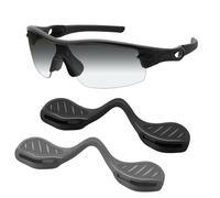 Mryok Naselli di ricambio per occhiali da sole Oakley Sphaera Slash OO9499, 36 mm, opzioni, Grigio e nero., High Bridge Fit