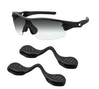 Mryok Naselli di ricambio per occhiali da sole Oakley Sphaera Slash OO9499, 36 mm, opzioni, Nero e nero., High Bridge Fit