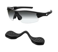 Mryok Naselli di ricambio per occhiali da sole Oakley Sphaera Slash OO9499, 36 mm, opzioni, Nero , High Bridge Fit