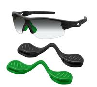 Mryok Naselli di ricambio per occhiali da sole Oakley Sphaera Slash OO9499, 36 mm, opzioni, Verde scuro e nero, Low Bridge Fit