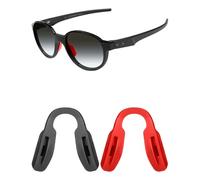 Mryok Naselli di ricambio per occhiali Oakley Enigma Mass OX8191, 57 mm, Rosso e nero, Low Bridge Fit
